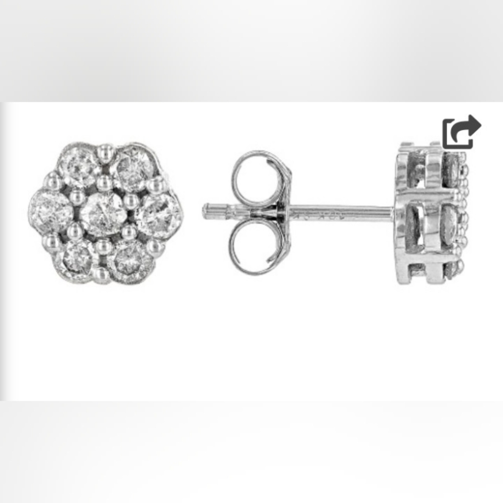 .50ct diamond studs. 10k gold